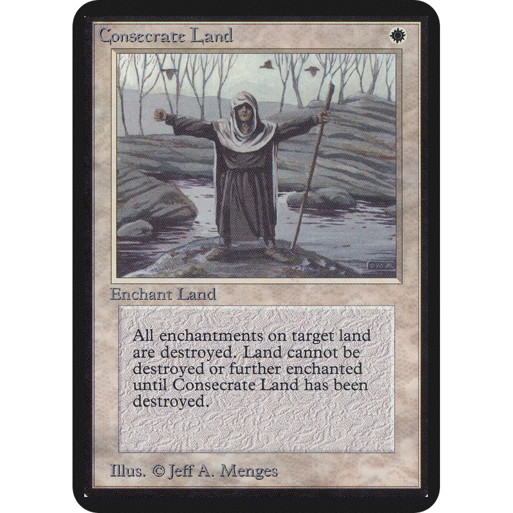 Magic the Gathering Consecrate Land - Alpha NM