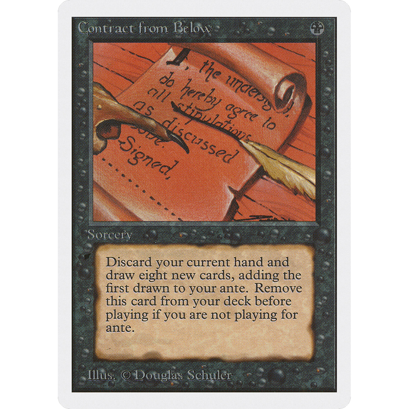 Magic the Gathering Contract from Below - Unlimited NM