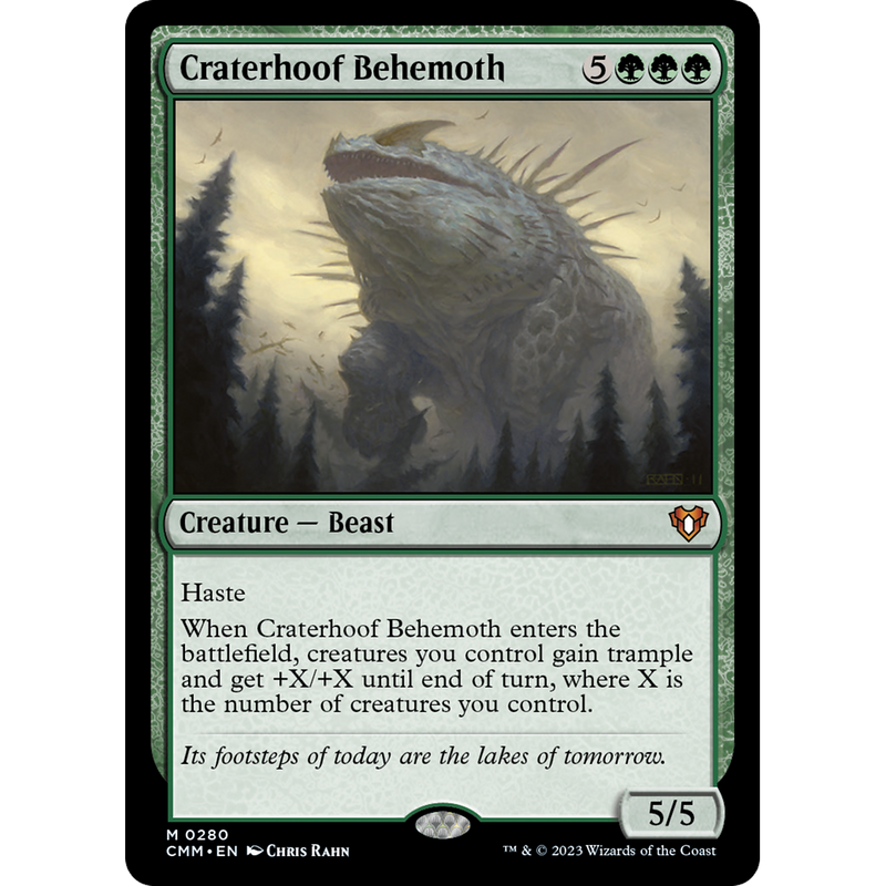 Magic the Gathering Craterhoof Behemoth - Commander Masters NM