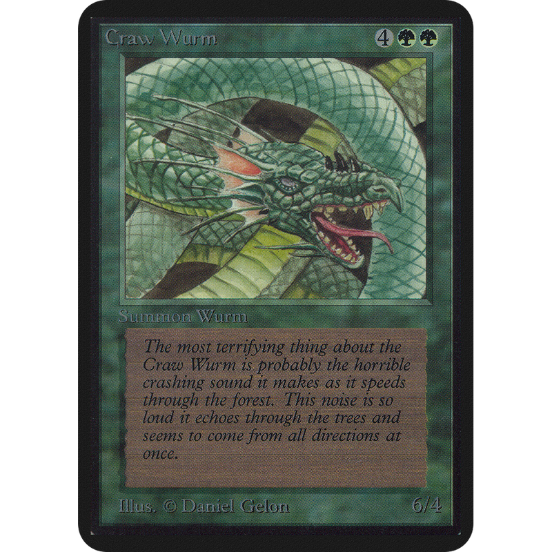 Magic the Gathering Craw Wurm - Alpha NM