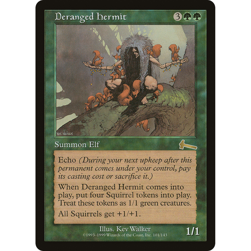 Magic the Gathering Deranged Hermit - Urza's Legacy NM