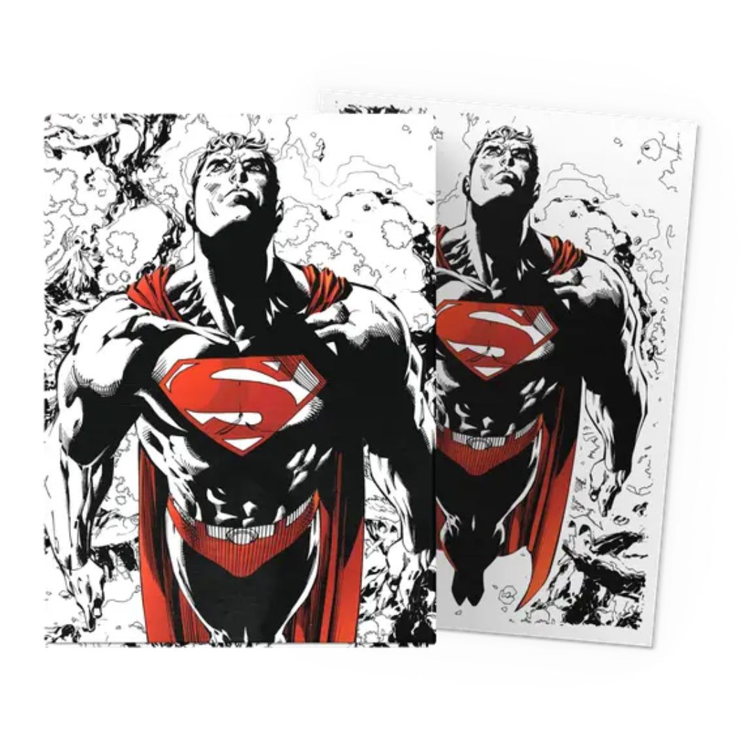 Gaming Supplies - Dragon Shield Matte Dual Art Sleeves - Superman Core Red/White