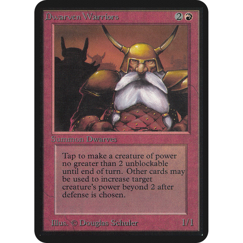 Magic the Gathering Dwarven Warriors - Alpha NM