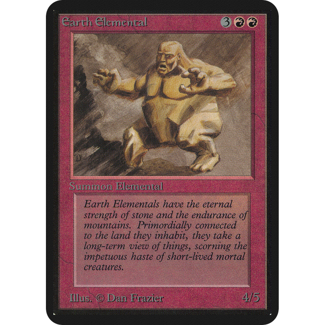 Magic the Gathering Earth Elemental - Alpha NM