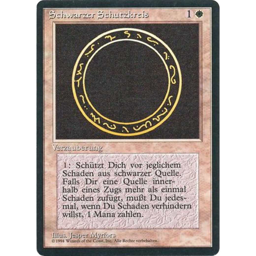 MTG Singles - Circle of Protection: Black - Foreign Black Bordered - German - Regular