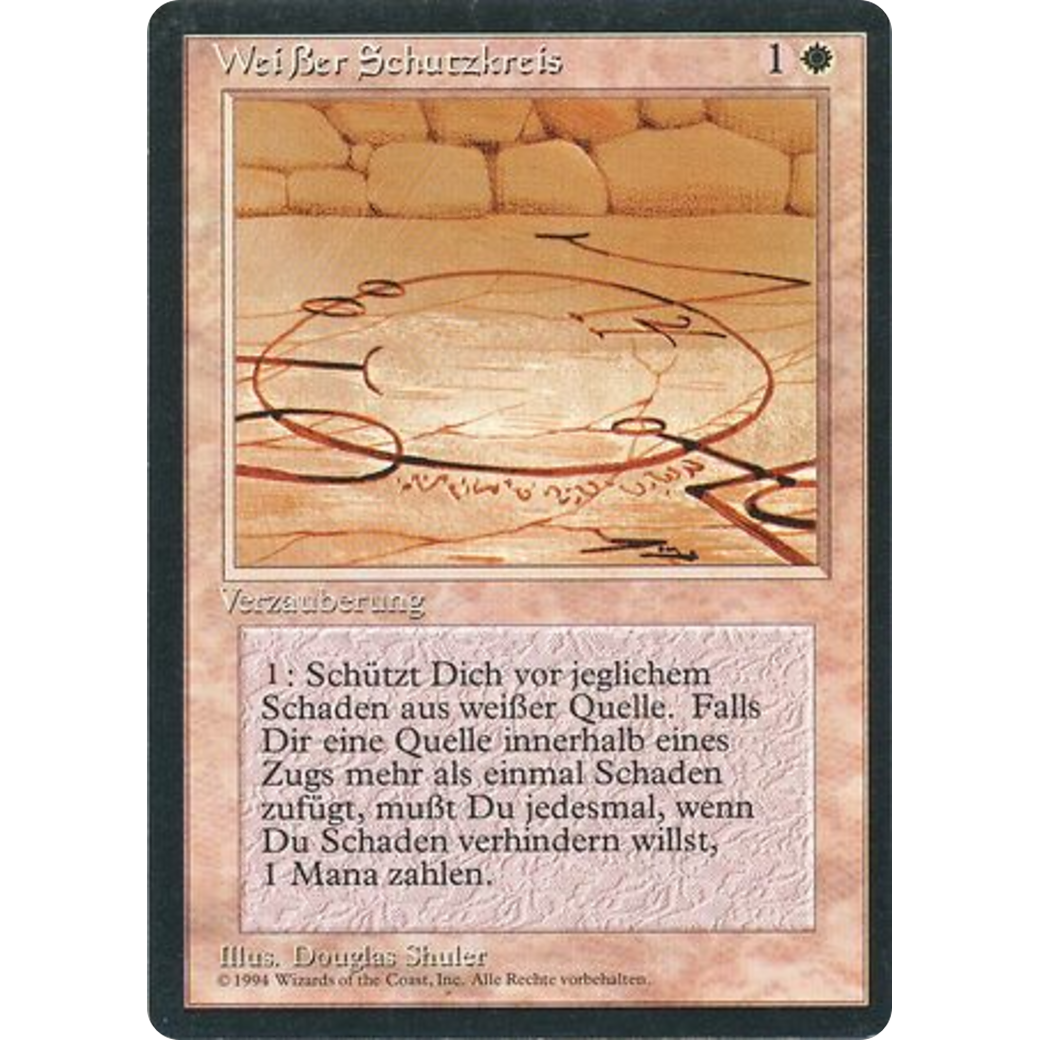 MTG Singles - Circle of Protection: White - Foreign Black Bordered - German - Regular