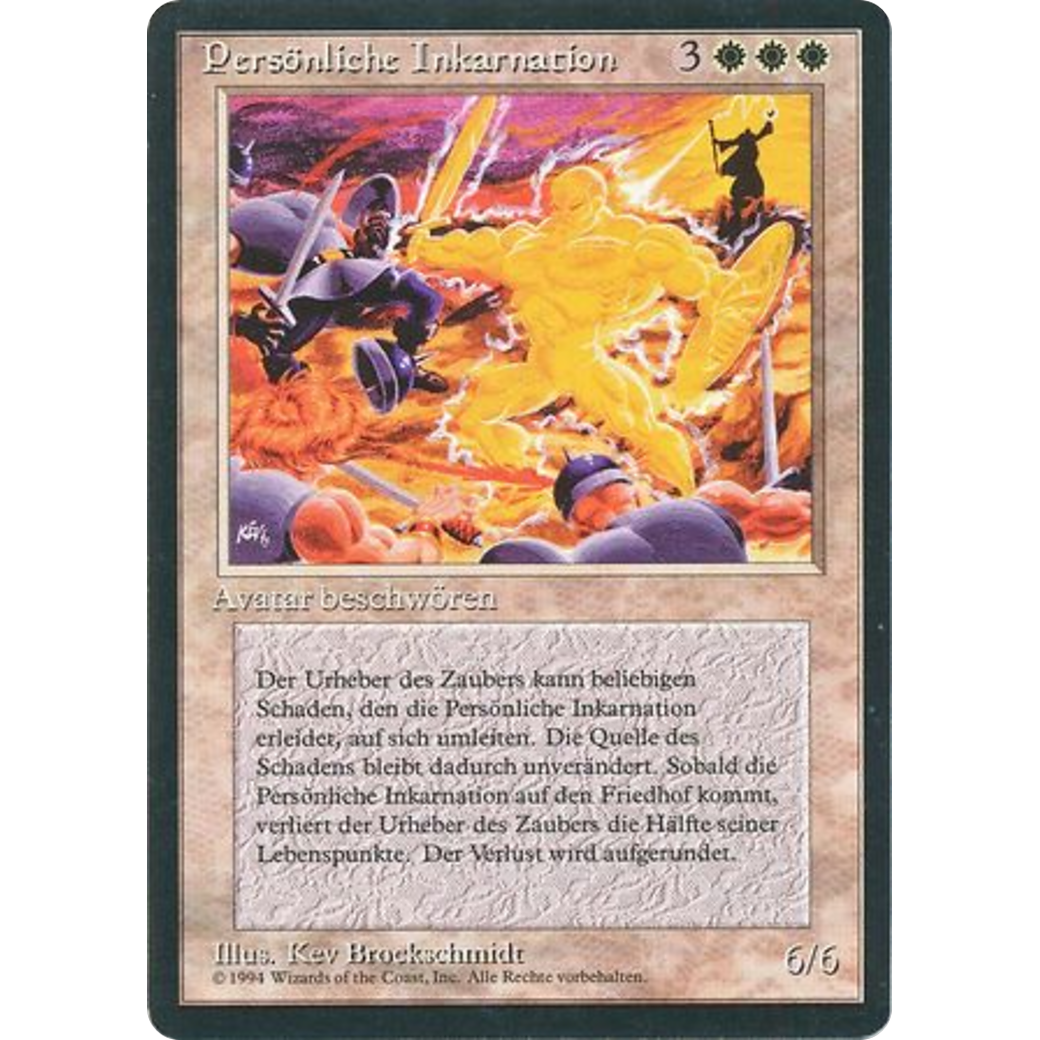 MTG Singles - Personal Incarnation - Foreign Black Bordered - German - Regular
