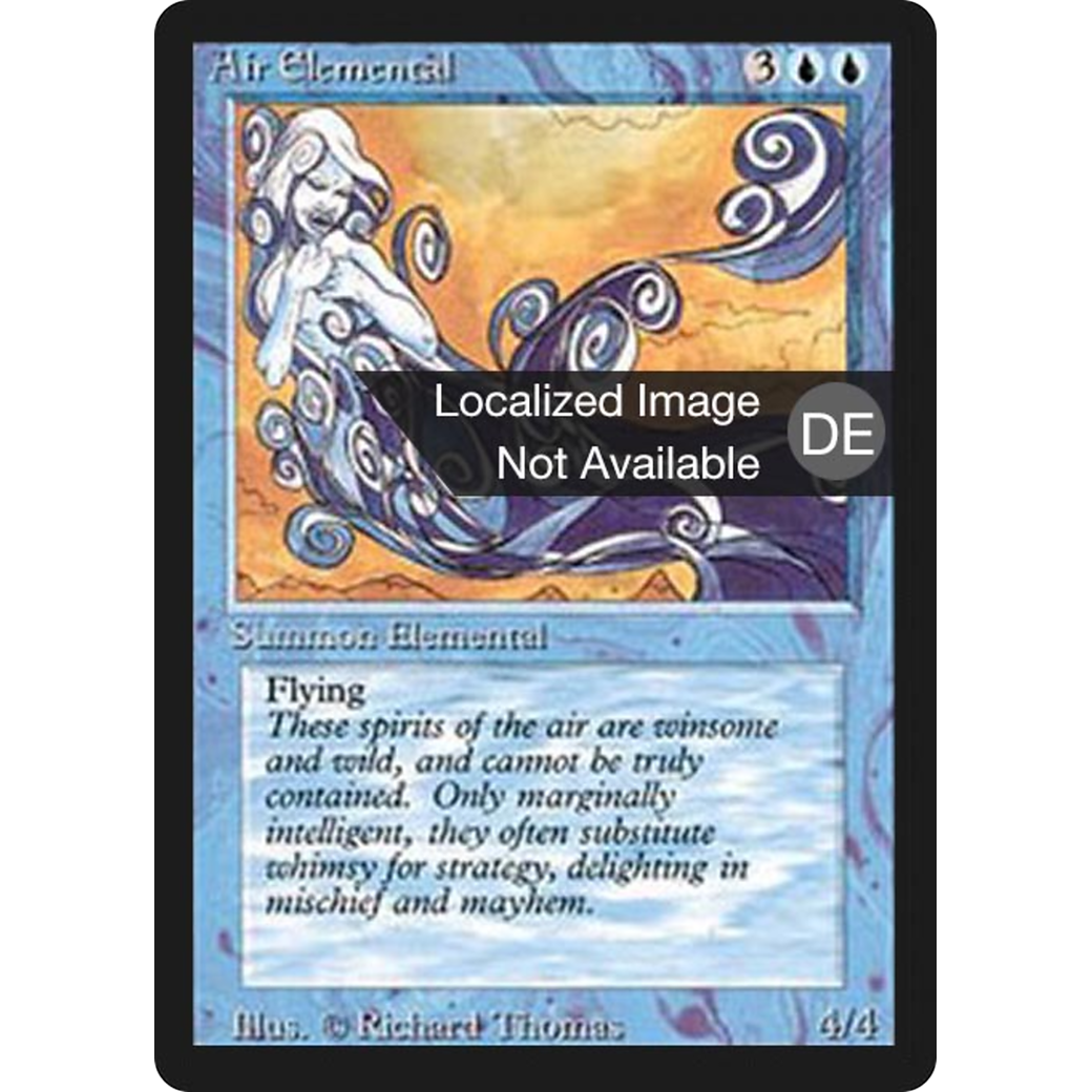 MTG Singles - Air Elemental - Foreign Black Bordered - German - Regular