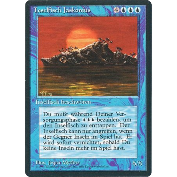 mtg fish cards Island Fish Jasconius - Foreign Black Bordered