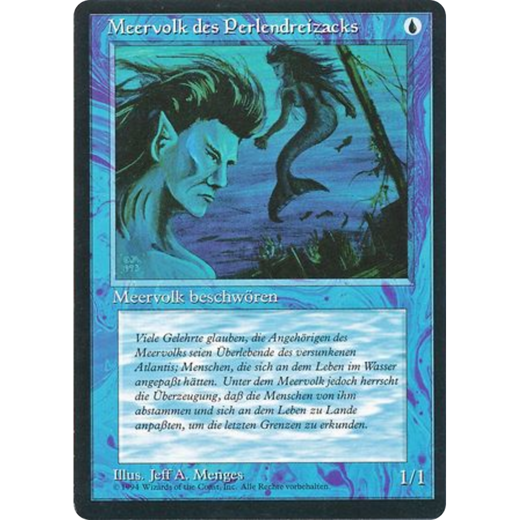 MTG Singles - Merfolk of the Pearl Trident - Foreign Black Bordered - German - Regular