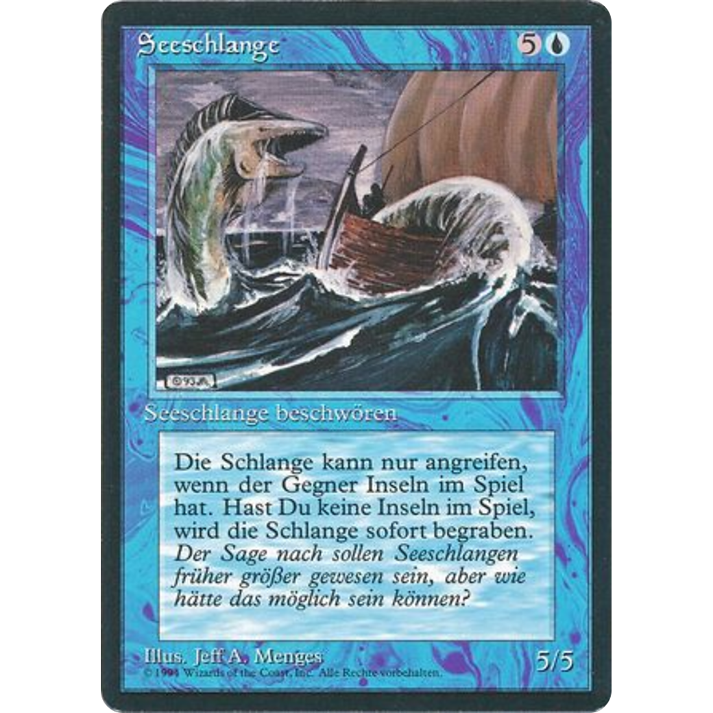 MTG Singles - Sea Serpent - Foreign Black Bordered - German - Regular