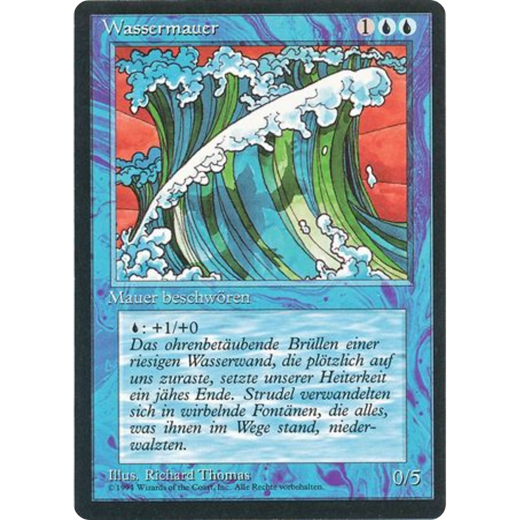MTG Singles - Wall of Water - Foreign Black Bordered - German - Regular