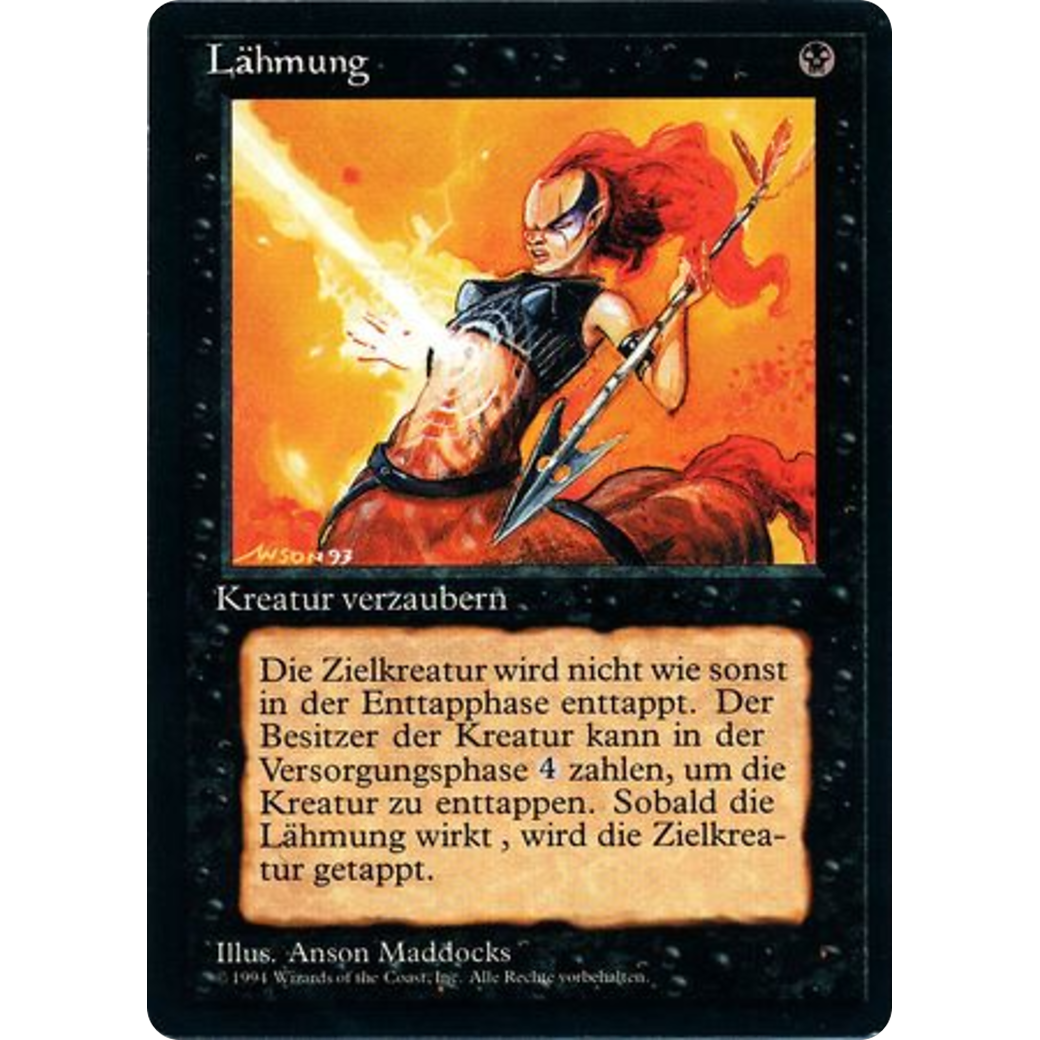 MTG Singles - Paralyze - Foreign Black Bordered - German - Regular