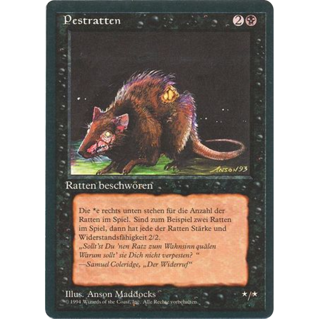MTG Singles - Plague Rats - Foreign Black Bordered - German - Regular