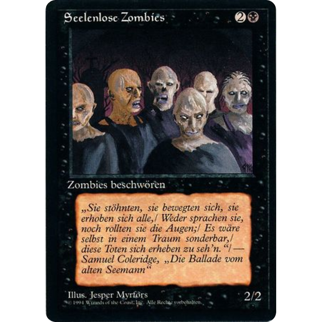 MTG Singles - Scathe Zombies - Foreign Black Bordered - German - Regular