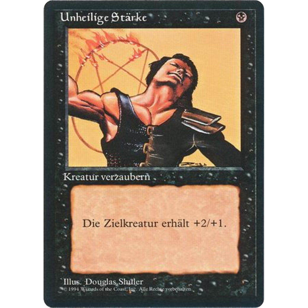 MTG Singles - Unholy Strength - Foreign Black Bordered - German - Regular