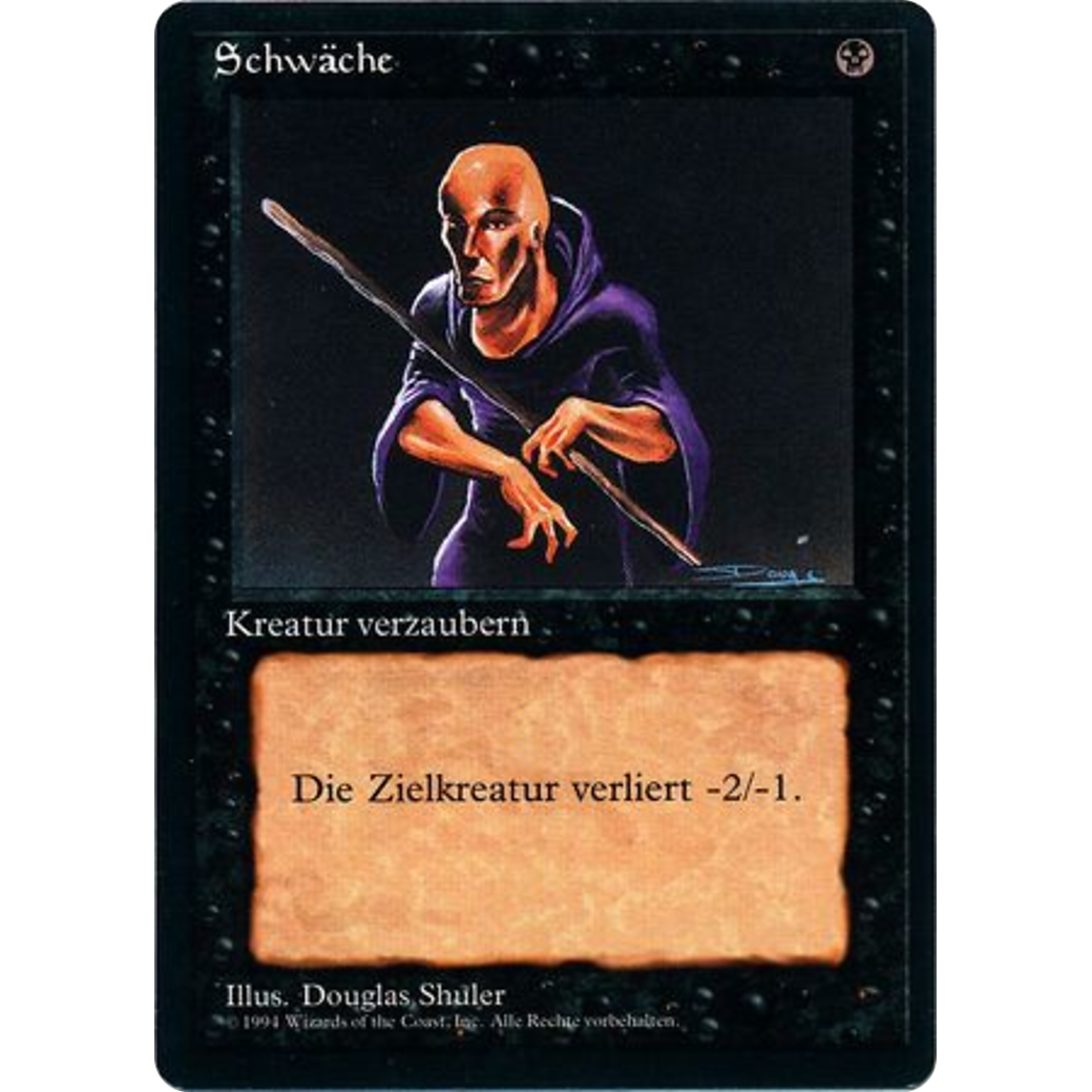 MTG Singles - Weakness - Foreign Black Bordered - German - Regular