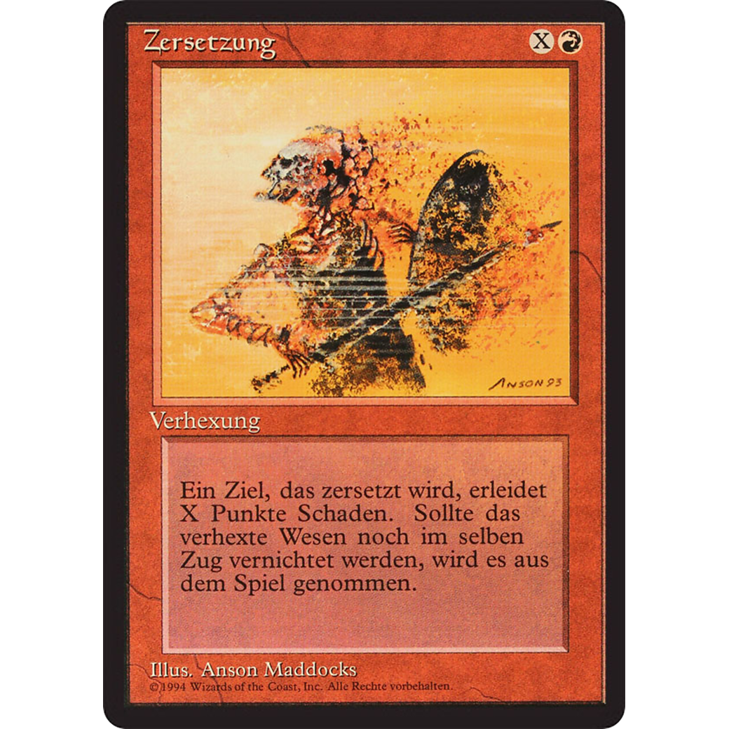 MTG Singles - Disintegrate - Foreign Black Bordered - German - Regular