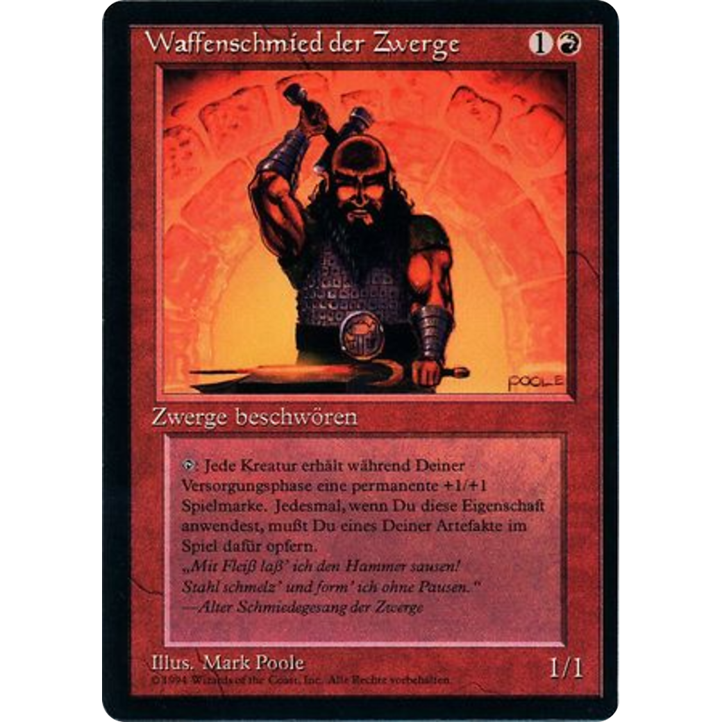 MTG Singles - Dwarven Weaponsmith - Foreign Black Bordered - German - Regular