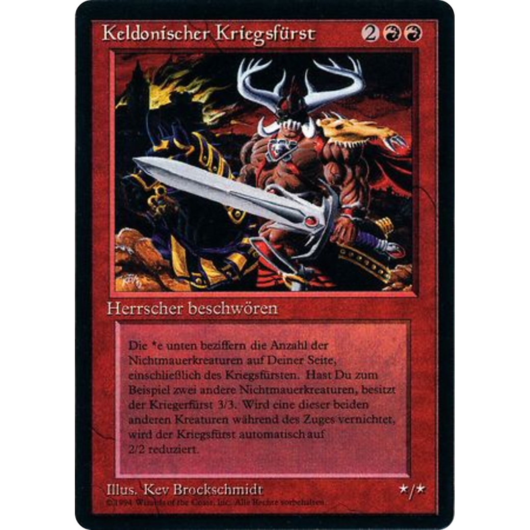 MTG Singles - Keldon Warlord - Foreign Black Bordered - German - Regular