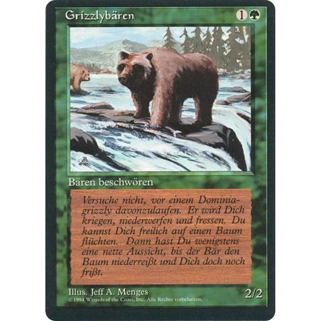 MTG Singles - Grizzly Bears - Foreign Black Bordered - German - Regular