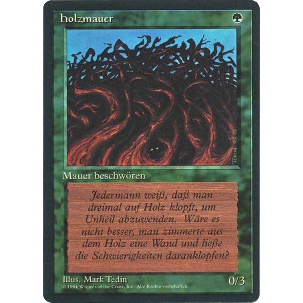 MTG Singles - Wall of Wood - Foreign Black Bordered - German - Regular