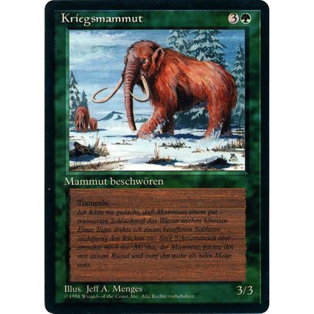 MTG Singles - War Mammoth - Foreign Black Bordered - German - Regular