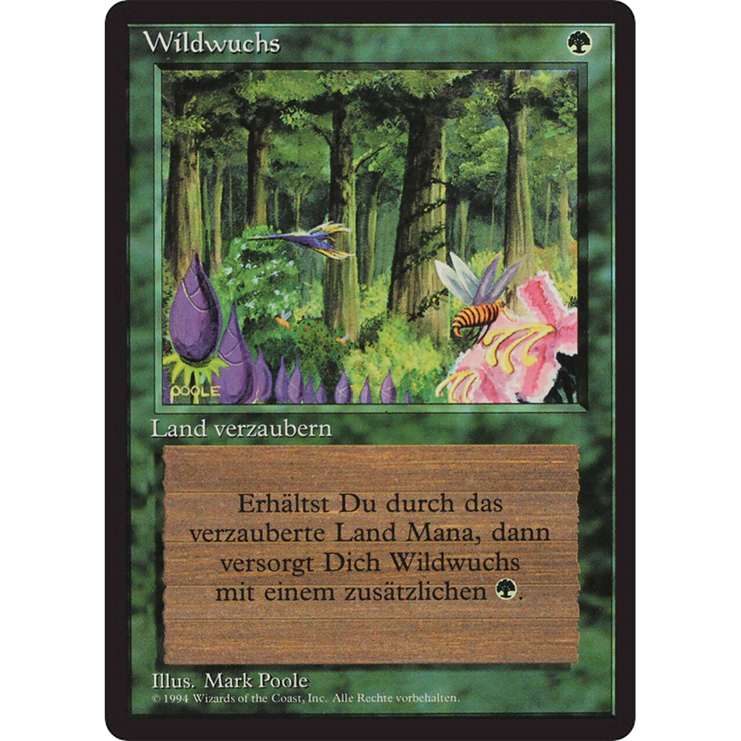 MTG Singles - Wild Growth - Foreign Black Bordered - German - Regular