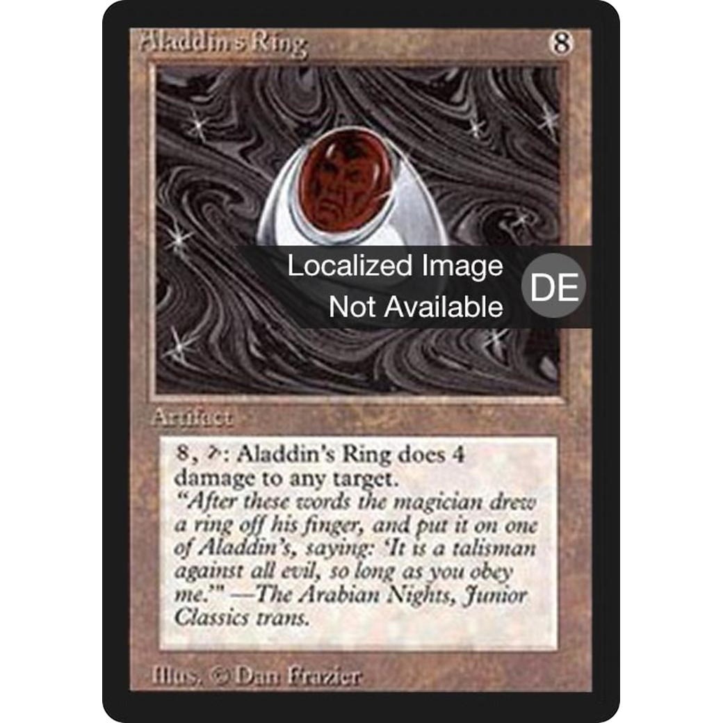 MTG Singles - Aladdin's Ring - Foreign Black Bordered - German - Regular