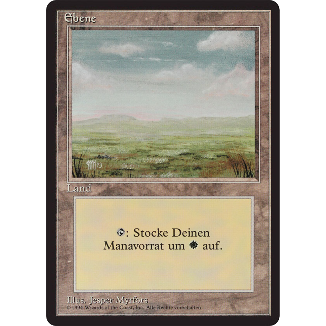 MTG Singles - Plains (V.3) - Foreign Black Bordered - German - Regular