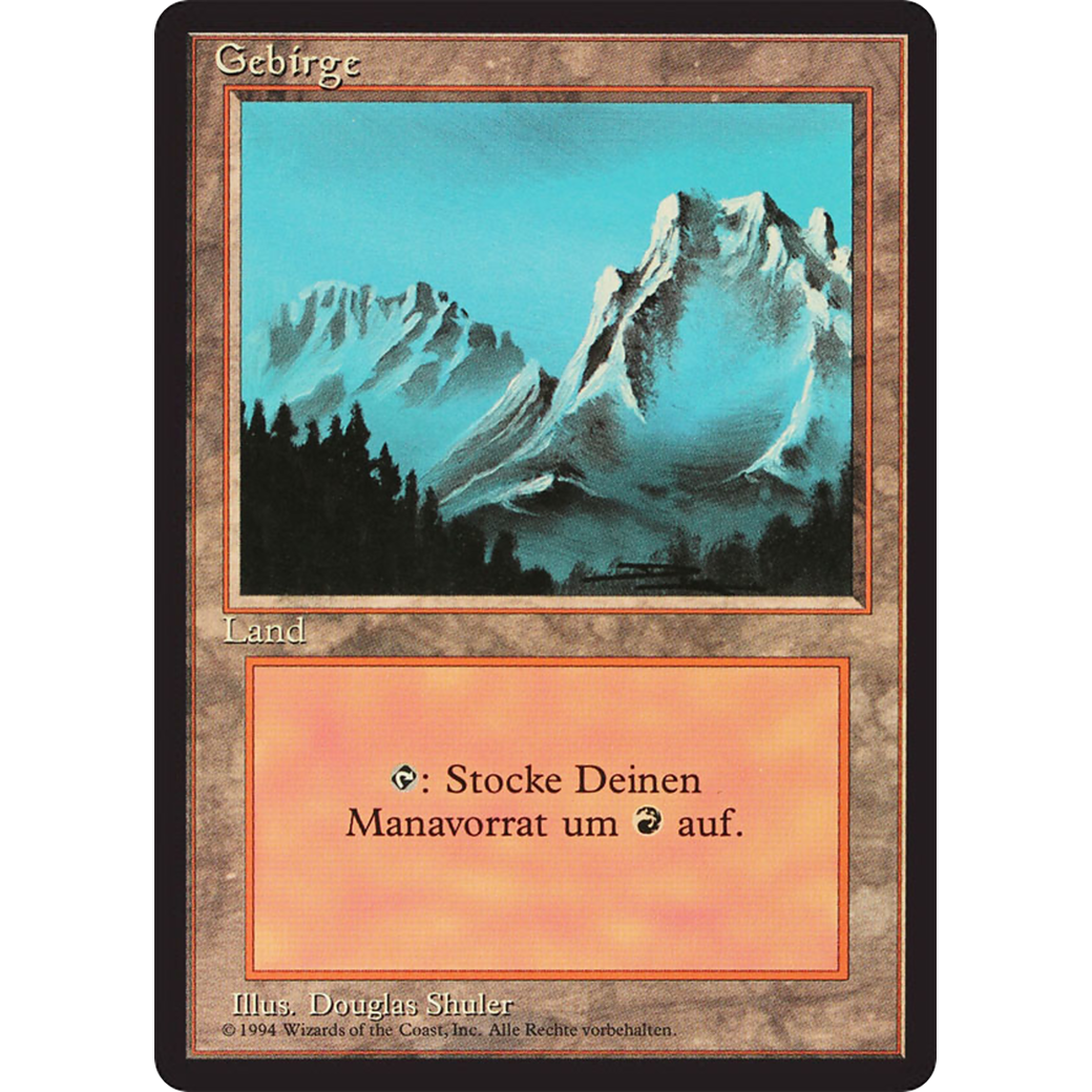MTG Singles - Mountain (V.2) - Foreign Black Bordered - German - Regular
