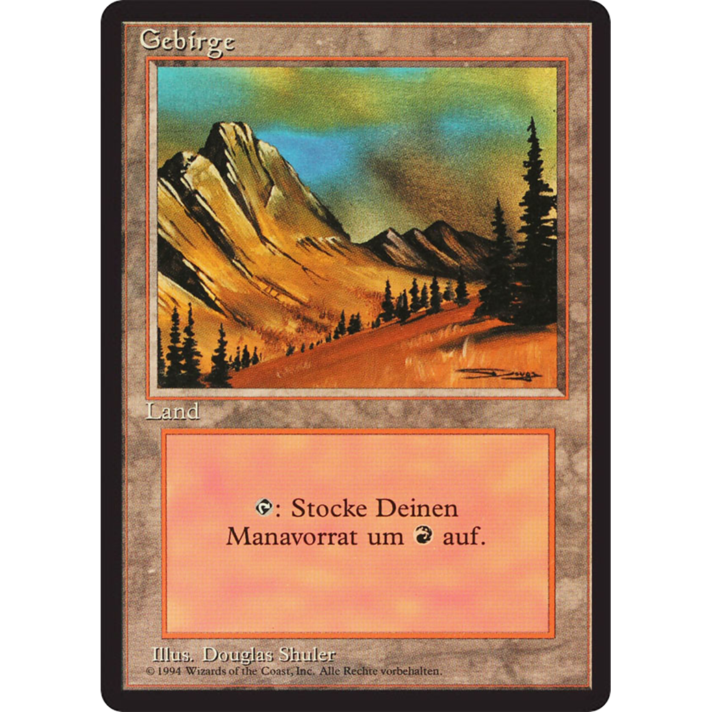 MTG Singles - Mountain (V.3) - Foreign Black Bordered - German - Regular