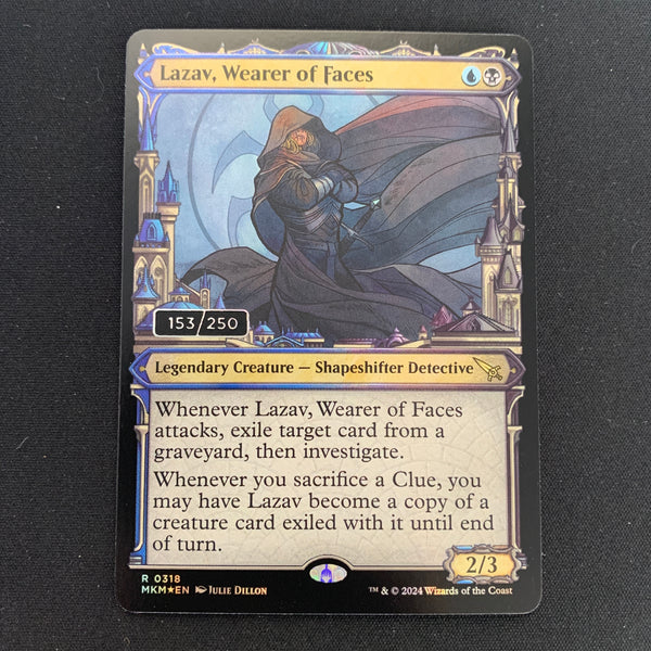 Magic the Gathering [FOIL] Lazav, Wearer of Faces (Serialized) - Murders at Karlov Manor: Extras - NM, 153/250 