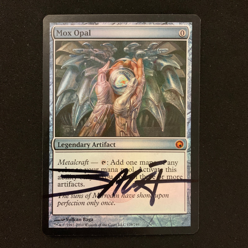 Magic the Gathering [FOIL] Mox Opal - Scars of Mirrodin - EX, SIGNED 