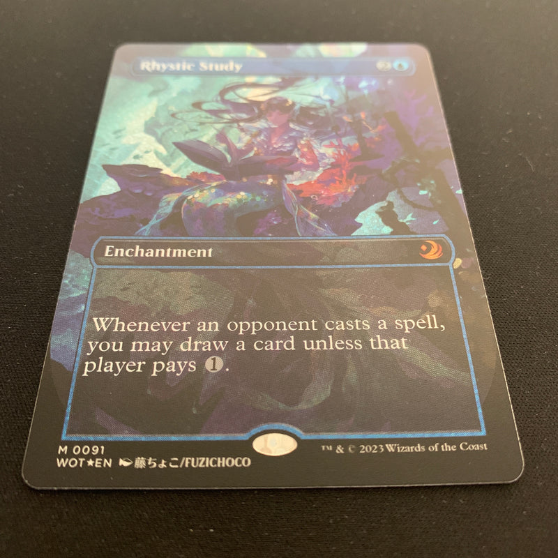 Magic the Gathering [FOIL] Rhystic Study (Confetti Foil) - Enchanting Tales - NM 