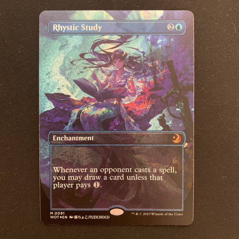 Magic the Gathering [FOIL] Rhystic Study (Confetti Foil) - Enchanting Tales - NM 