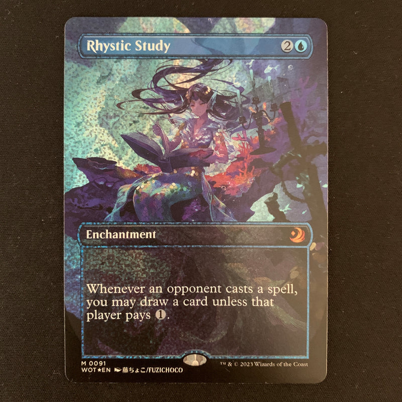 [FOIL] Rhystic Study (Confetti Foil) - Enchanting Tales - NM