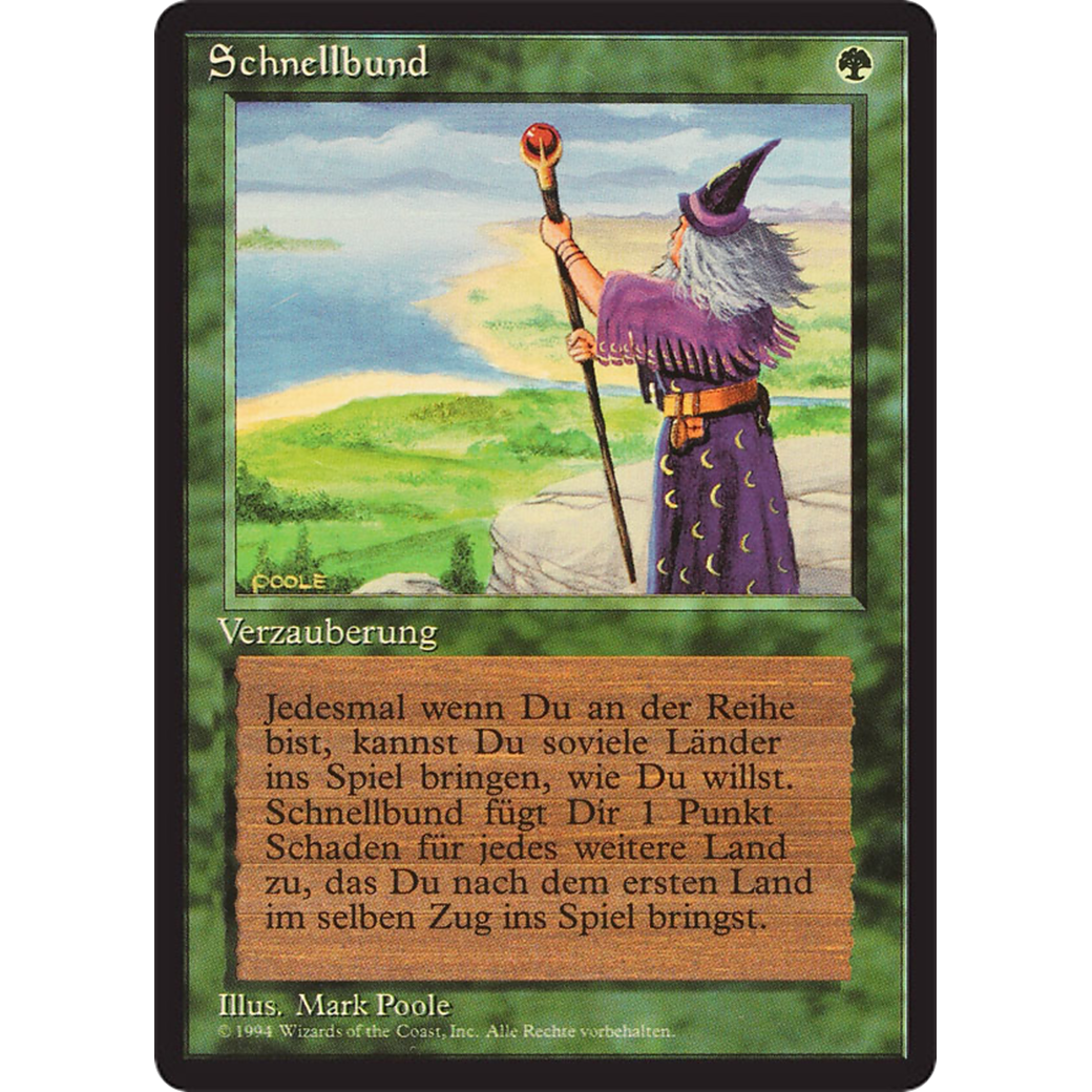 Magic the Gathering Fastbond - Foreign Black Bordered - German NM