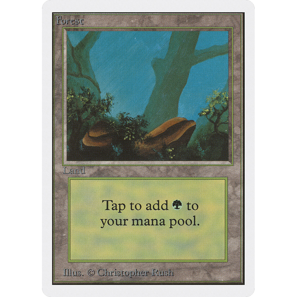 MTG Singles - Forest (V.1) - Unlimited - NM