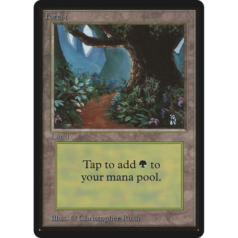 Magic the Gathering Forest (V.2) - Beta NM