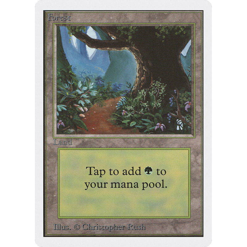 Magic the Gathering Forest (V.2) - Unlimited NM