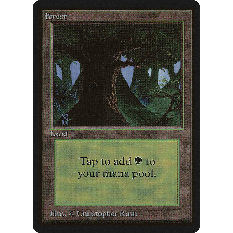 Magic the Gathering Forest (V.3) - Beta NM