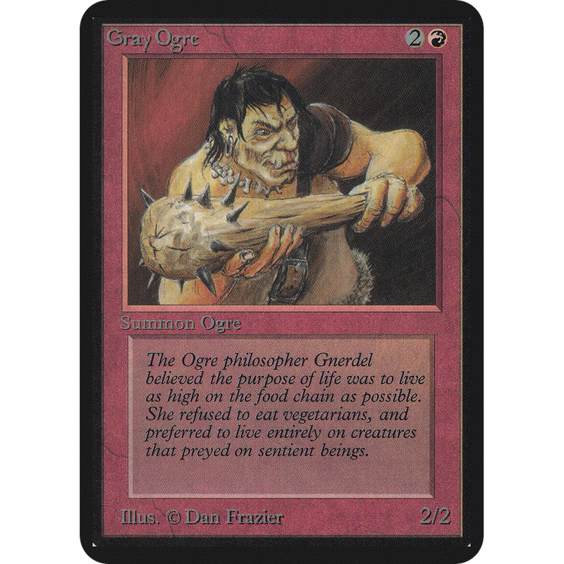 Magic the Gathering Gray Ogre - Alpha NM