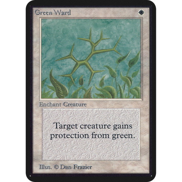 Magic the Gathering Green Ward - Alpha NM