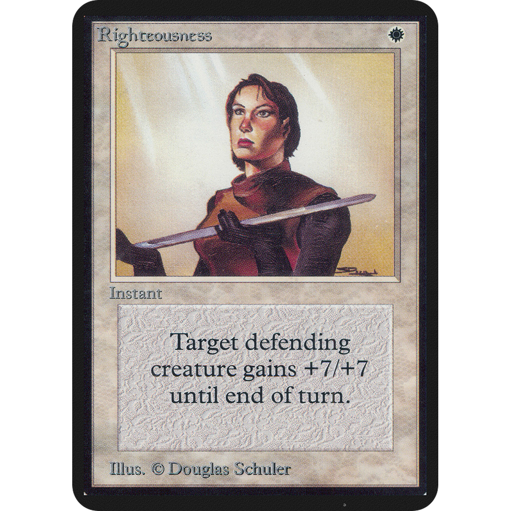 MTG Singles - Righteousness - Alpha - 