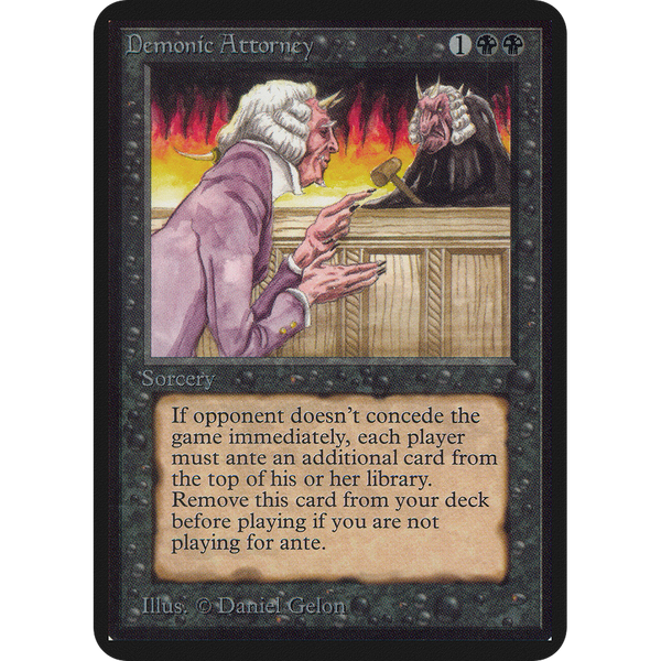 MTG Singles - Demonic Attorney - Alpha - 