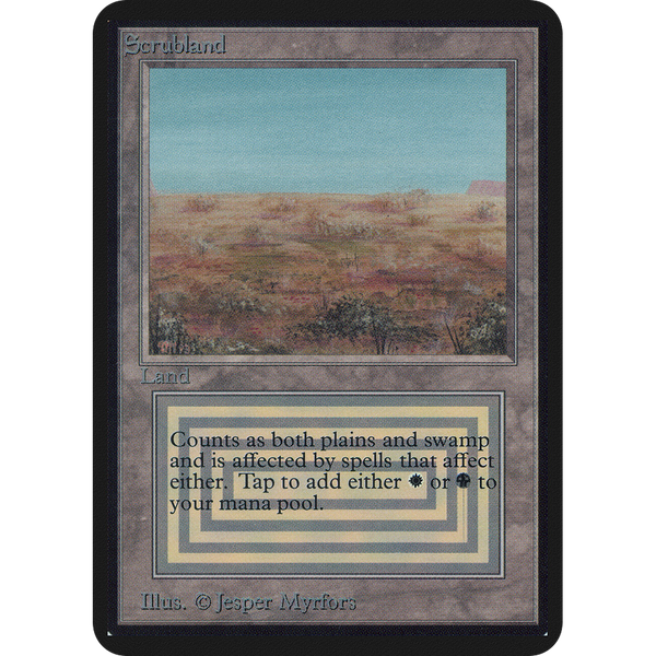 MTG Singles - Scrubland - Alpha - 