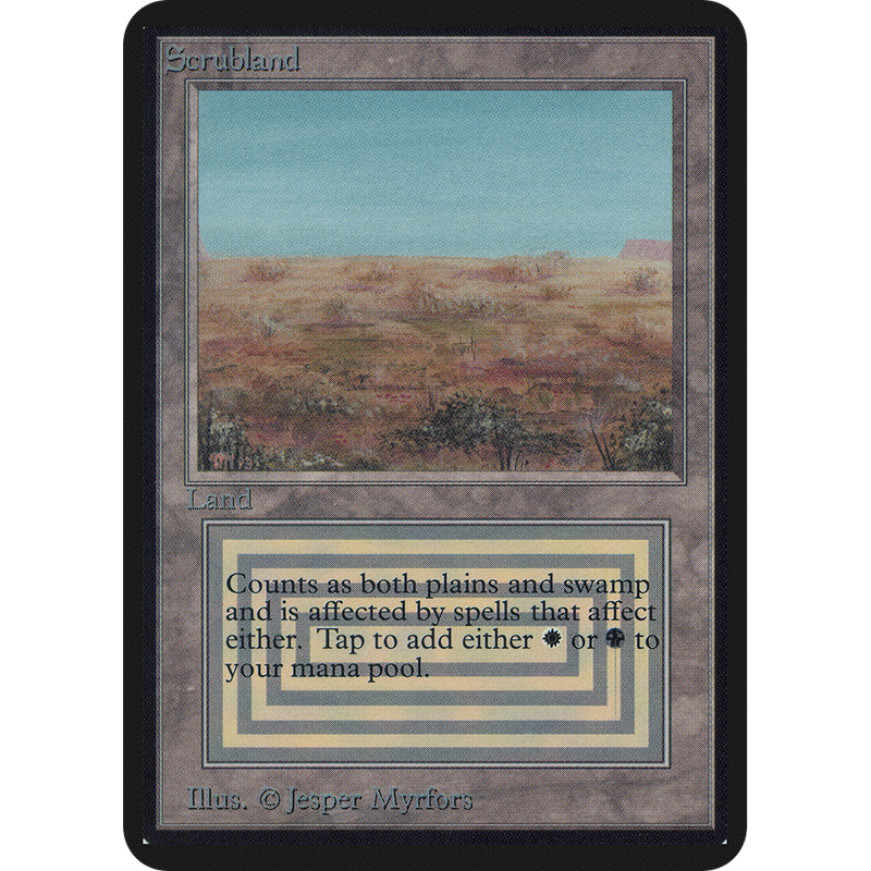 MTG Singles - Scrubland - Alpha - 