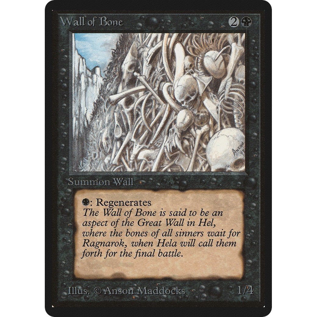 MTG Singles - Wall of Bone - Beta - Regular
