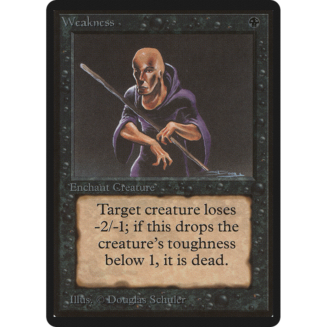 MTG Singles - Weakness - Beta - Regular